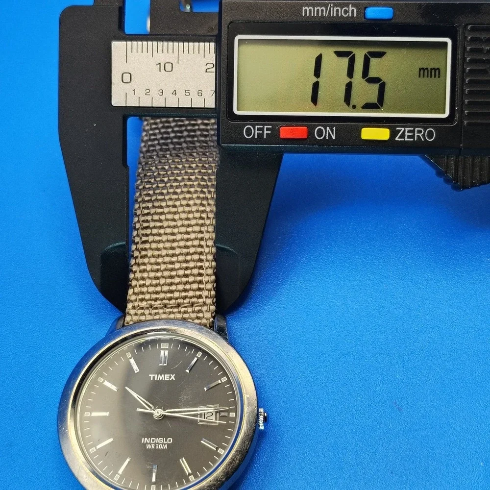 Vintage 2015 Timex Indiglo Date 36mm Mens Quartz Dress Watch New Strap Restored